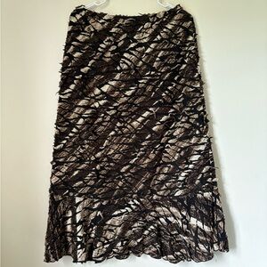 CHICO’S Elegant Brown and Black Women's Skirt